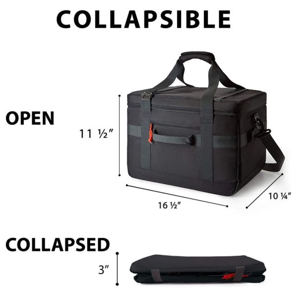 32L Portable Foldable Oxford Insulated Cooler Bag w/ Handle