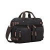Large Capacity Canvas Business Tote Bag w/ Zipper Pocket
