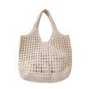 Women's Foldable Crocheted Polyester Travel Tote Bag