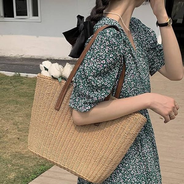 Fashion Handmade Woven Tote Bag for Summer Beach Travel