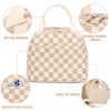 10L Plaid Corduroy Lunch Cooler Bag for Travel Picnic