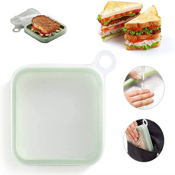 Health Portable Reusable Silicone Sandwich Case