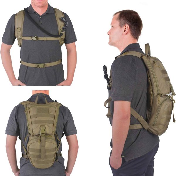 Outdoor Tactical Hydration Backpack w/ 3L Water Bladder