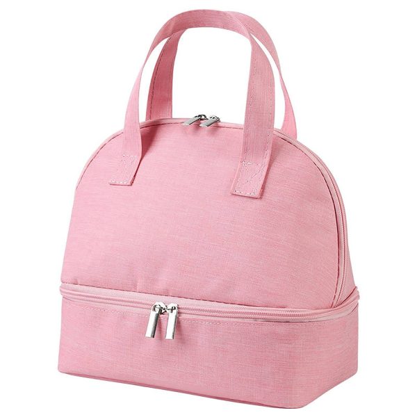 Double Layer Oxford Cooler Lunch Tote Bag for Picnic Travel