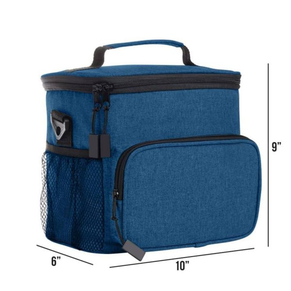15L Oxford Insulated Cooler Bag w/ Handle for Outdoor Picnic