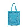 Spacious Crochet Beach Tote Bag – Straw & Mesh
