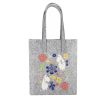 Custom Reusable Felt Tote Bag for Grocery Shopping w/ Handle