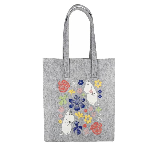 Custom Reusable Felt Tote Bag for Grocery Shopping w/ Handle