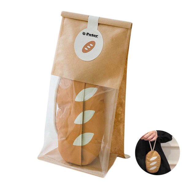 Eco Paper Foldable Bread Shaped Shopping Bag