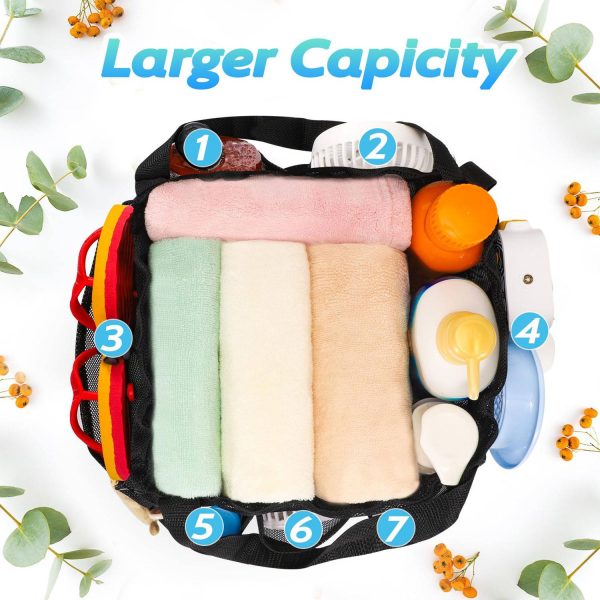 Portable Mesh Toiletry Bag with Drawstring & Multi Pocket