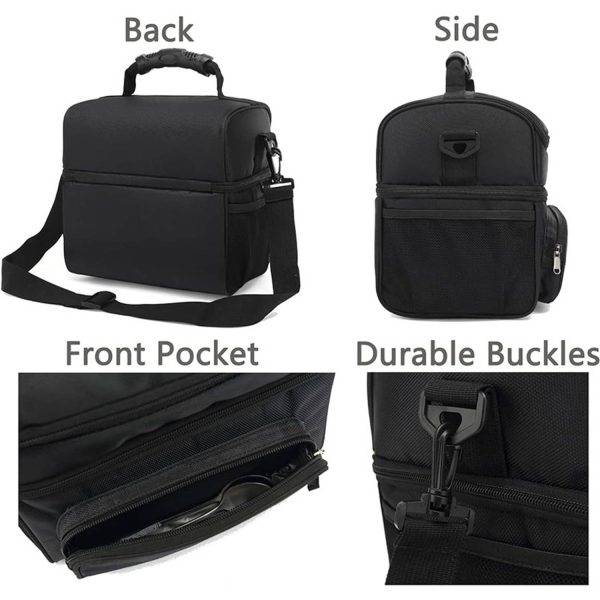 15L Oxford Double Deck Insulated Cooler Bag w/ Handle