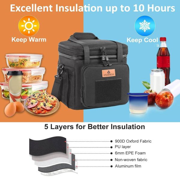 15L Oxford Portable Lunch Cooler Bag for Office Picnic