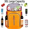 30L Waterproof Insulated Cooler Backpack w/ Oxford Fabric