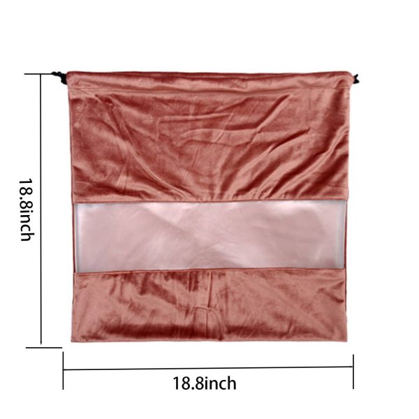 Velvet Dustproof Storage Bags with Transparent Panel