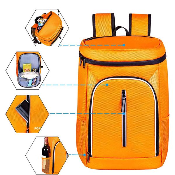 30L Waterproof Insulated Cooler Backpack w/ Oxford Fabric