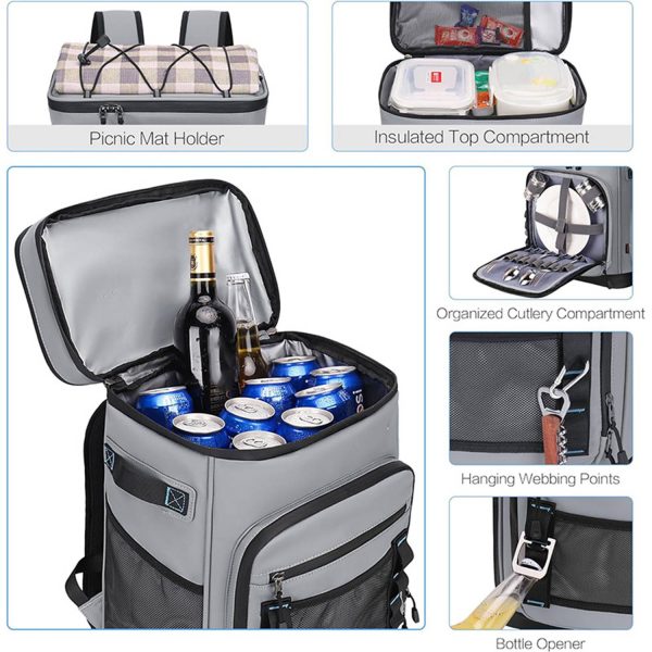 30L Insulated Cooler Backpack – Waterproof & Camping-Ready