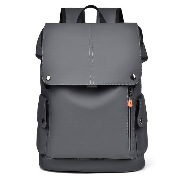 PU Leather Waterproof Business Backpack w/ USB Port