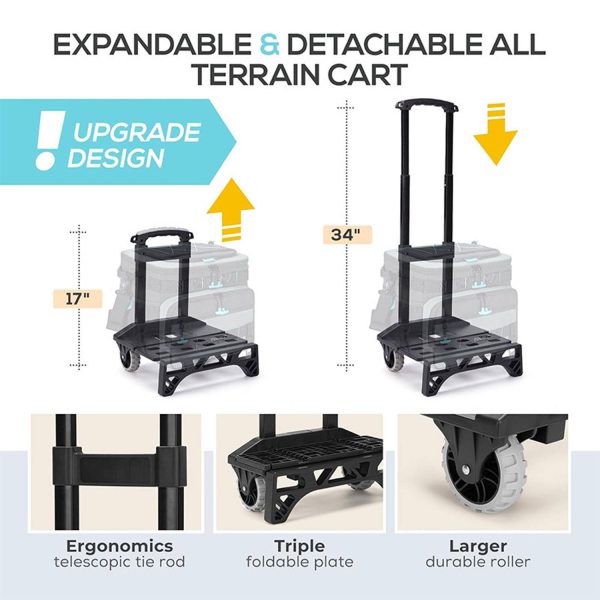 48-Can Collapsible Cooler Trolley Bag with Wheels