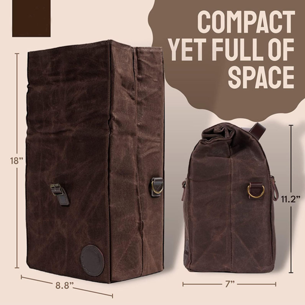 10L Canvas Insulated Cooler Picnic Bag w/ Shoulder Strap