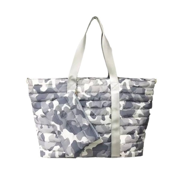 Custom Soft Puffer Tote Bag for Women w/ Purse