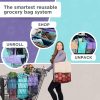 4 Pack Reusable Non-Woven Grocery Shopping Bags