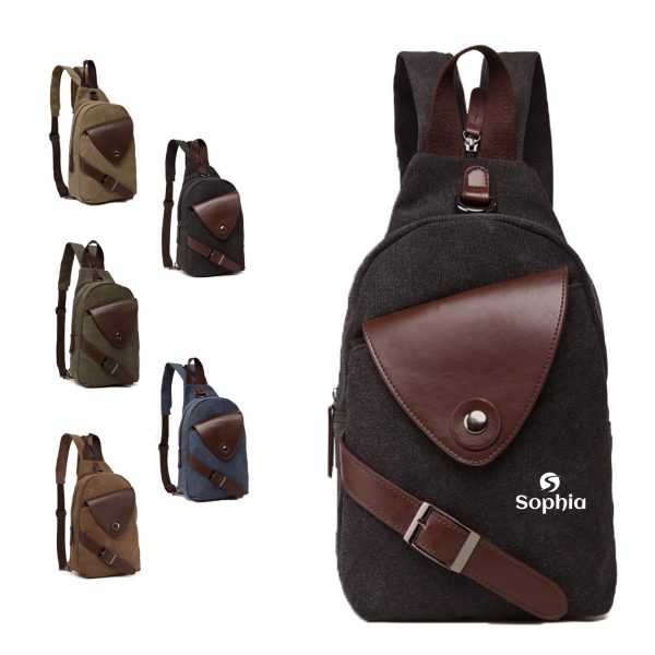 Canvas Sling Crossbod Shoulder Bag