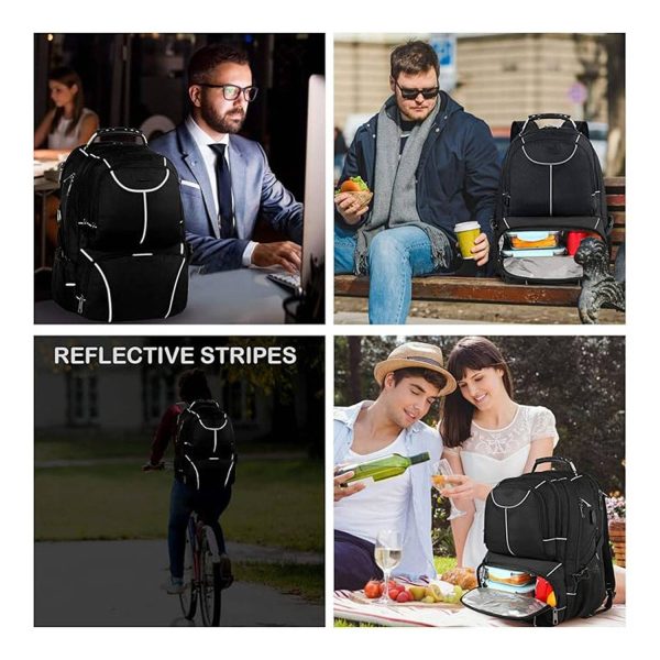 17L Insulated Laptop Backpack w/ Built-in Lunch Cooler