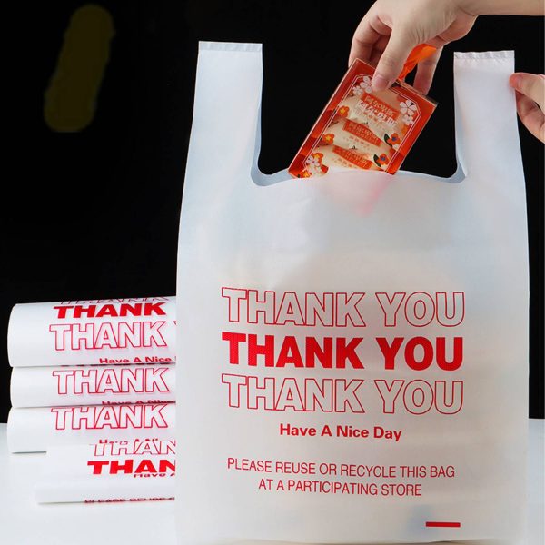 Portable Plastic Shopping Bags with Custom Logo