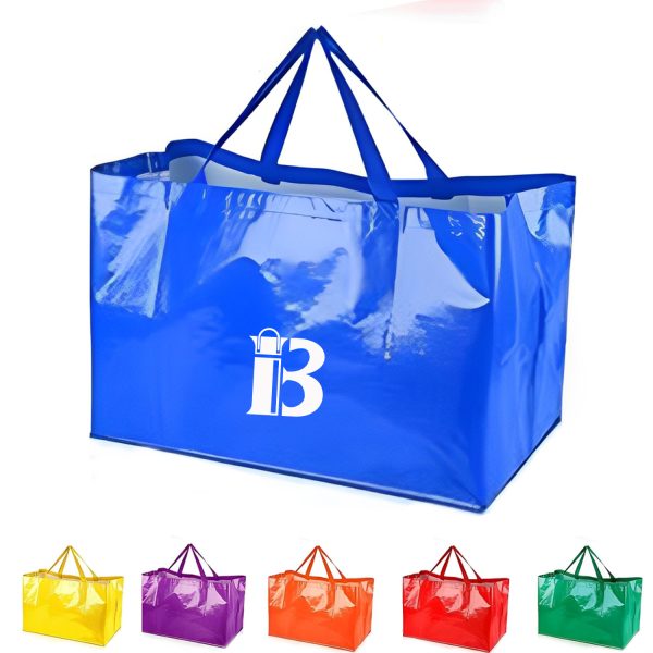 PP Woven Waterproof Foldable Shopping Bag w/ Handle