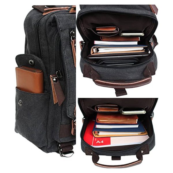 Canvas Cross Body Messenger Shoulder Bag