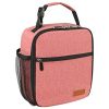 6 Can Oxford Insulated Lunch Cooler Bag w/ Zipper Pocket