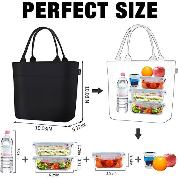 7.5L Waterproof Oxford Cooler Lunch Bag w/Handle for Picnics