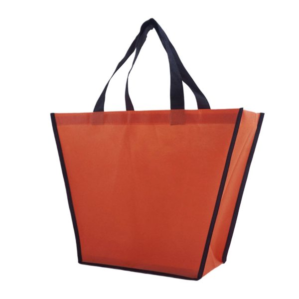Custom Trapezoid Reusable Non-Woven Tote Bag w/ Handle