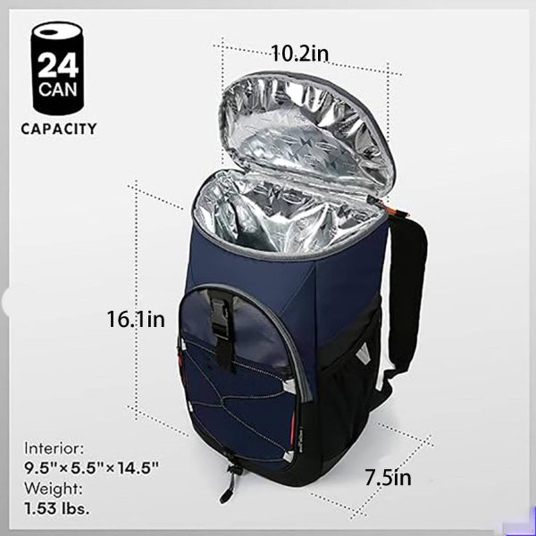 15L Insulated Oxford Picnic Backpack for Outdoor Camping