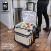 60-Can Insulated Trolley Cooler Bag with Wheels