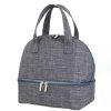 Double Layer Oxford Cooler Lunch Tote Bag for Picnic Travel
