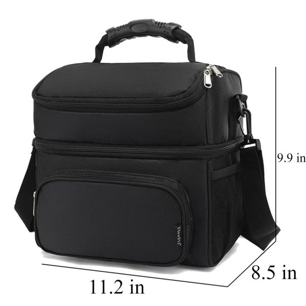 15L Oxford Double Deck Insulated Cooler Bag w/ Handle