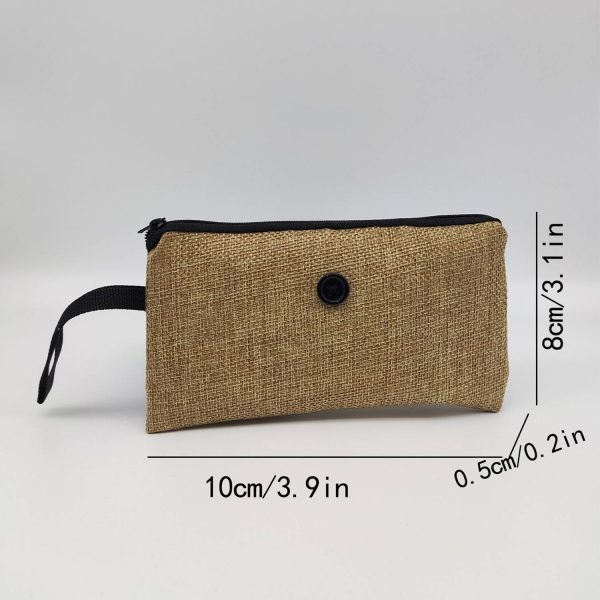 Spacious Linen Cotton Beach Tote Bag w/ Wallet