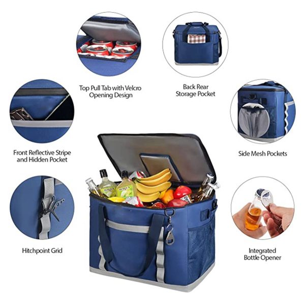 Large Portable Travel Cooler for Grocery