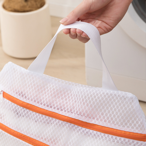 Polyester Mesh Laundry Bag w/ Double Zipper