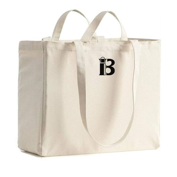 Foldable Washable Heavy-Duty Canvas Tote Bag w/ Handle