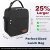 6 Can Oxford Insulated Lunch Cooler Bag w/ Zipper Pocket