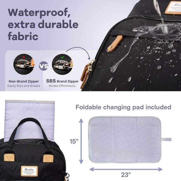 Waterproof Durable Travel Diaper Backpack w/ Multi-Pocket