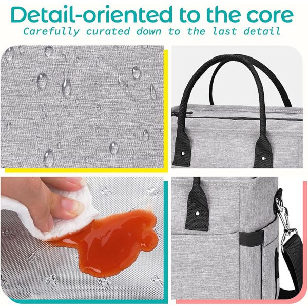 10L Oxford Insulated Lunch Cooler Bag w/ Pockets