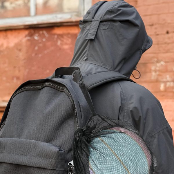 Mesh Sport Carry Bag with Pocket & Carabiner Clip