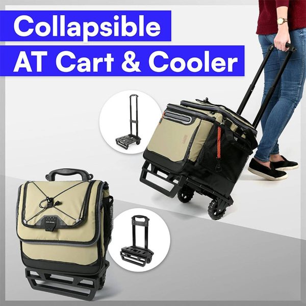 60-Can Insulated Trolley Cooler Bag with Wheels