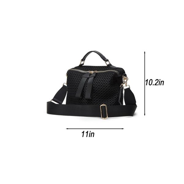 Women's Nylon Lightweight Travel Mesh Shoulder Bag w/ Handle