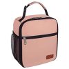6 Can Oxford Insulated Lunch Cooler Bag w/ Zipper Pocket