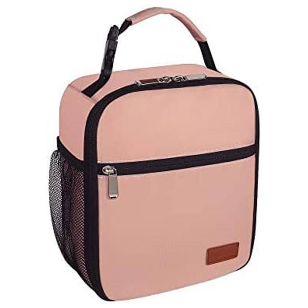 6 Can Oxford Insulated Lunch Cooler Bag w/ Zipper Pocket