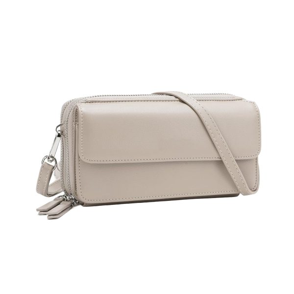 Women Portable RFID PU Leather Crossbody Wallet